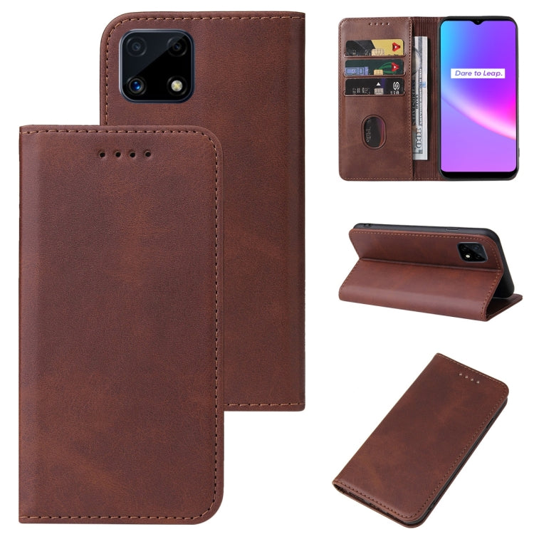 For Realme C25 Magnetic Closure Leather Phone Case