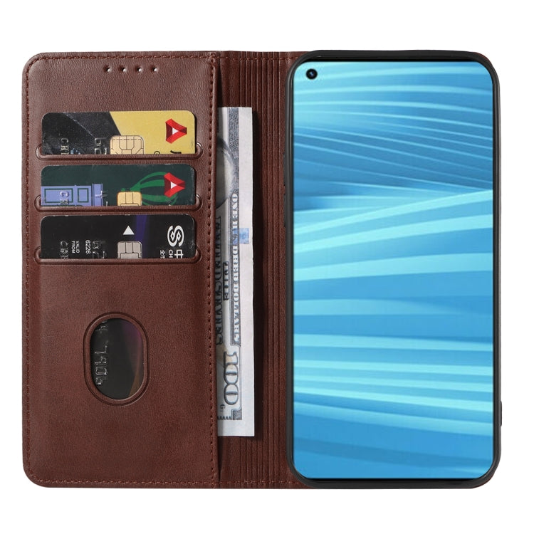 For Realme GT2 Magnetic Closure Leather Phone Case