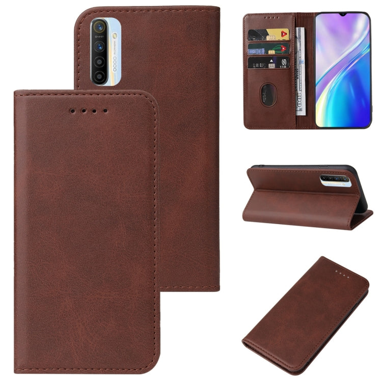 For Realme XT Magnetic Closure Leather Phone Case
