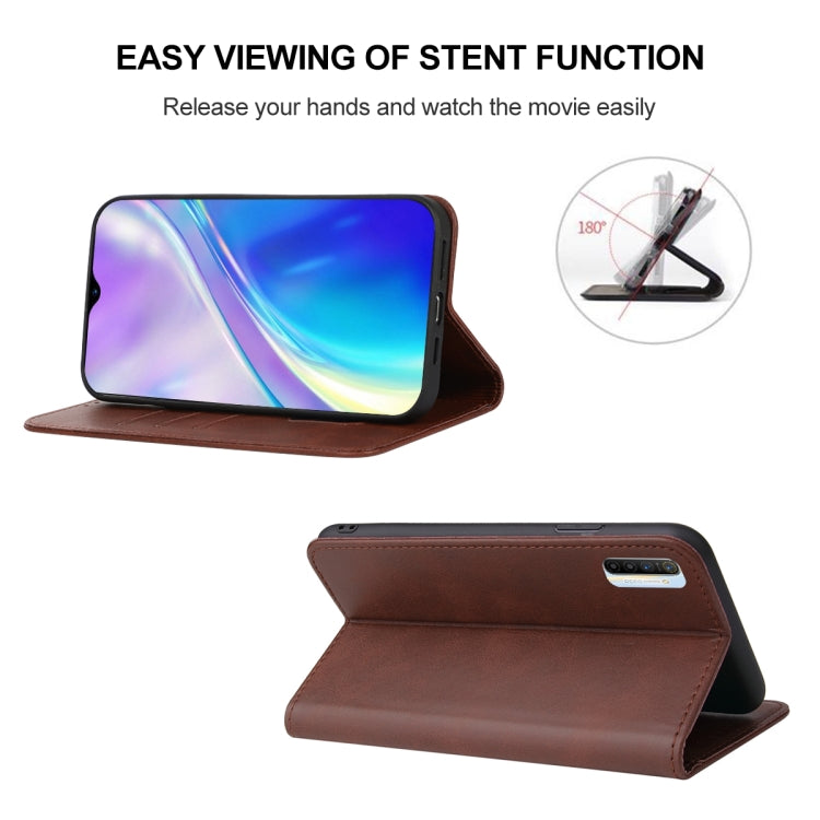 For Realme XT Magnetic Closure Leather Phone Case