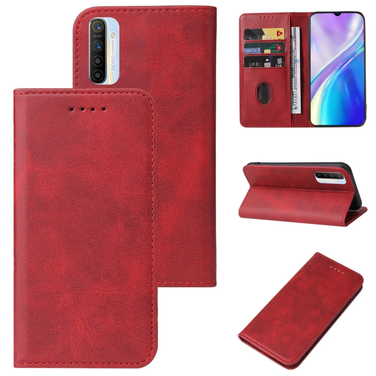 For Realme XT Magnetic Closure Leather Phone Case