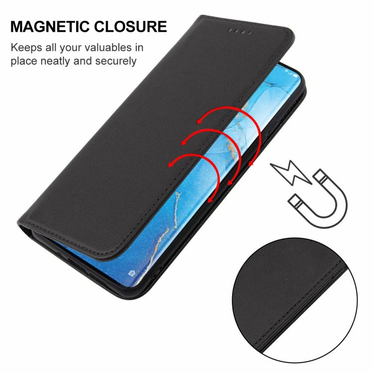 For OPPO Reno3 Magnetic Closure Leather Phone Case