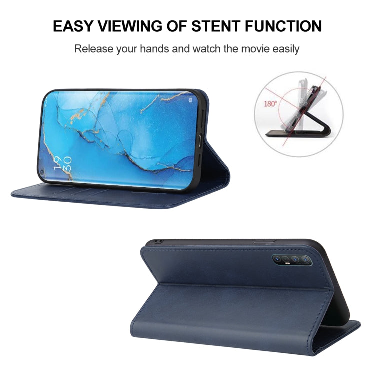 For OPPO Reno3 Magnetic Closure Leather Phone Case