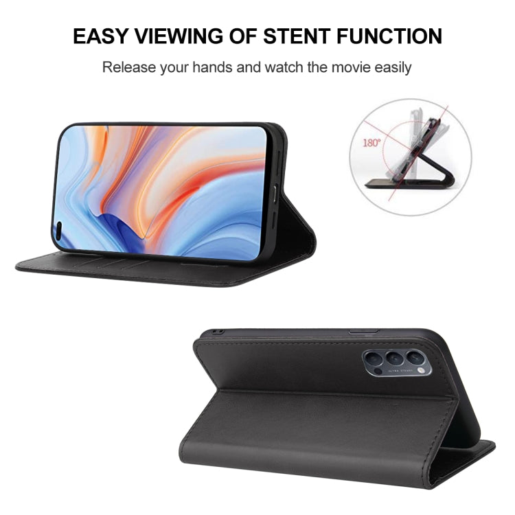 For OPPO Reno4 5G Magnetic Closure Leather Phone Case