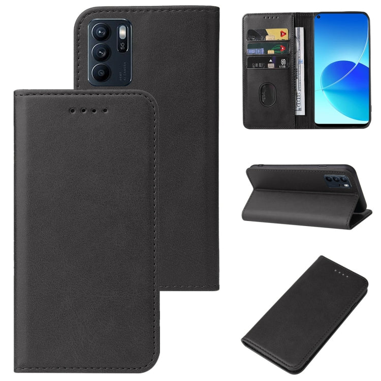 For OPPO Reno6 Z Magnetic Closure Leather Phone Case