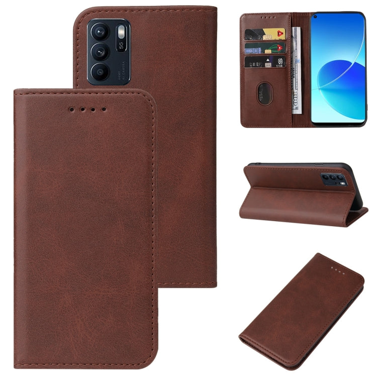 For OPPO Reno6 Z Magnetic Closure Leather Phone Case