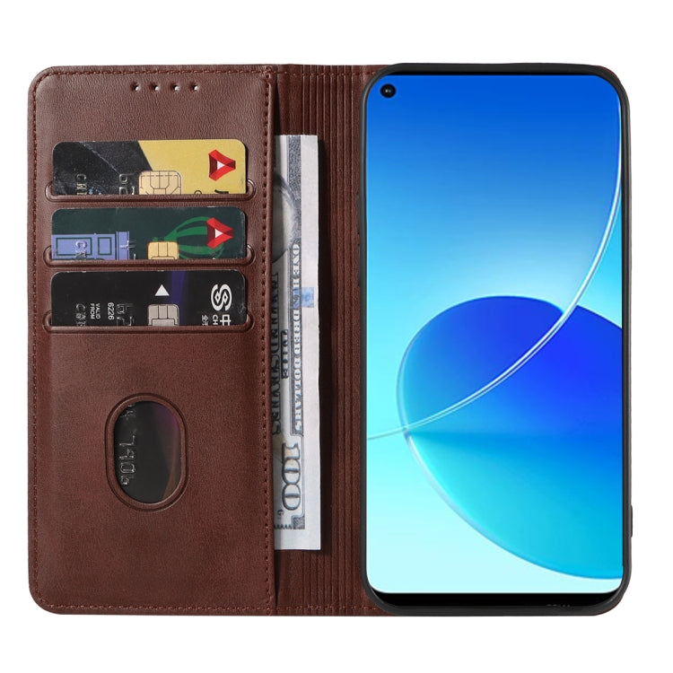 For OPPO Reno6 Z Magnetic Closure Leather Phone Case
