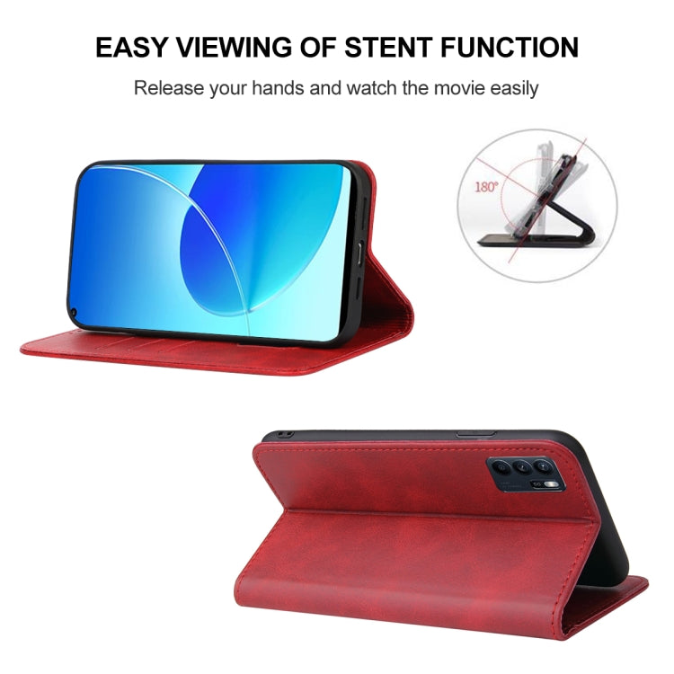 For OPPO Reno6 Z Magnetic Closure Leather Phone Case