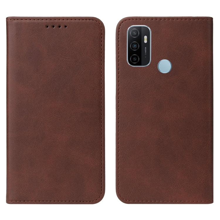 For OPPO A32 Magnetic Closure Leather Phone Case