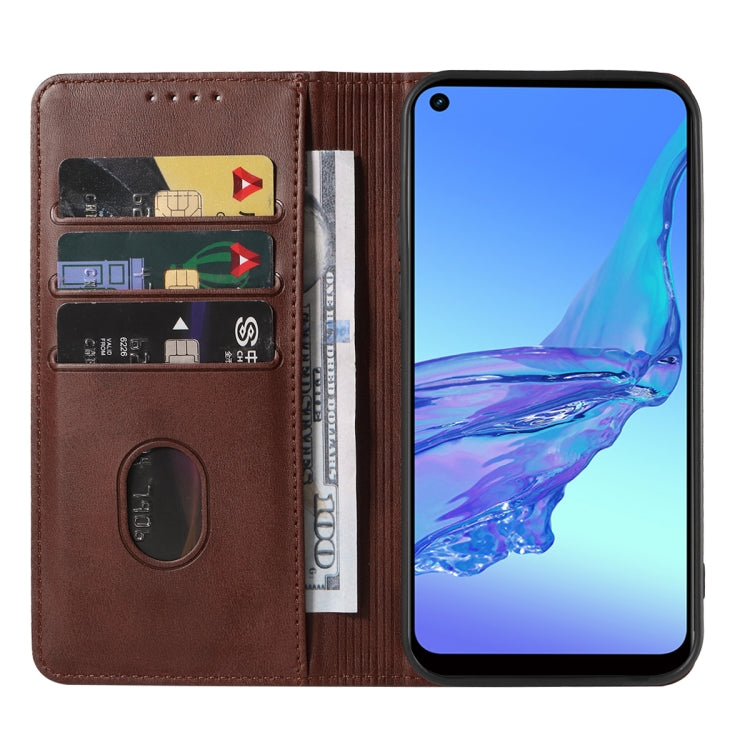 For OPPO A32 Magnetic Closure Leather Phone Case