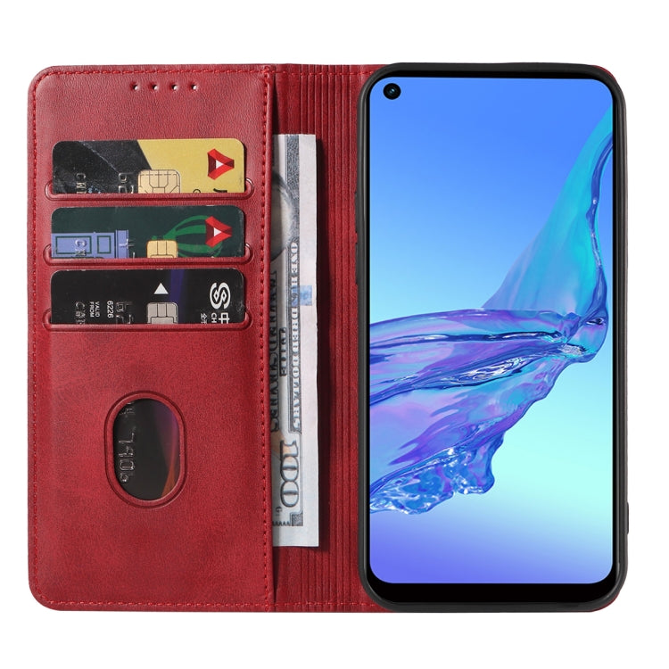 For OPPO A32 Magnetic Closure Leather Phone Case