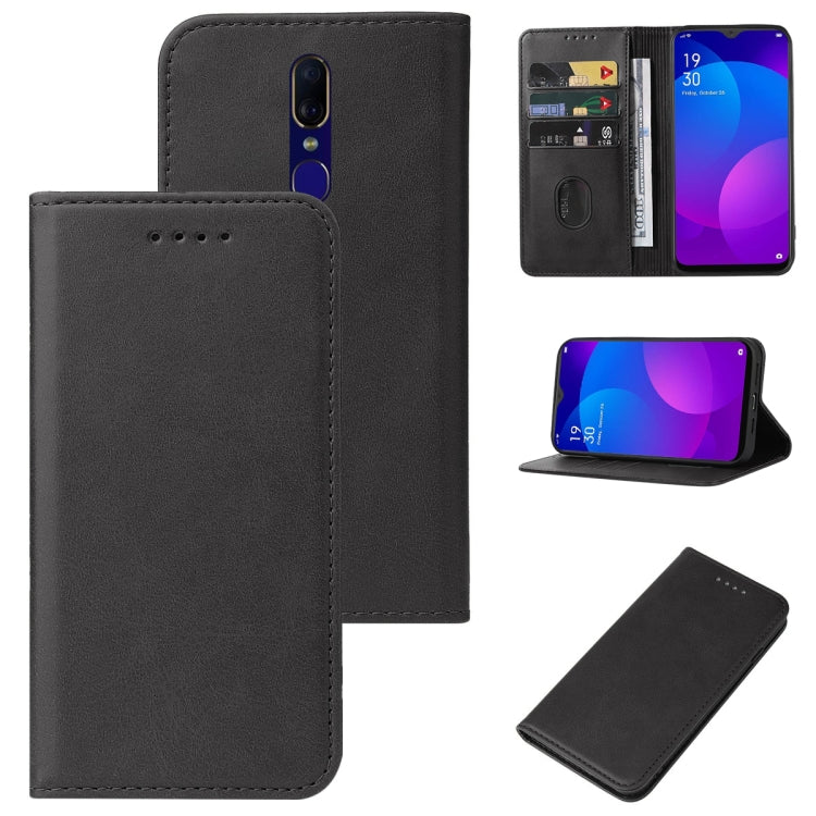 For OPPO F11 Magnetic Closure Leather Phone Case