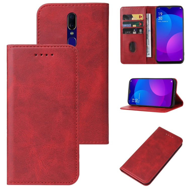 For OPPO F11 Magnetic Closure Leather Phone Case