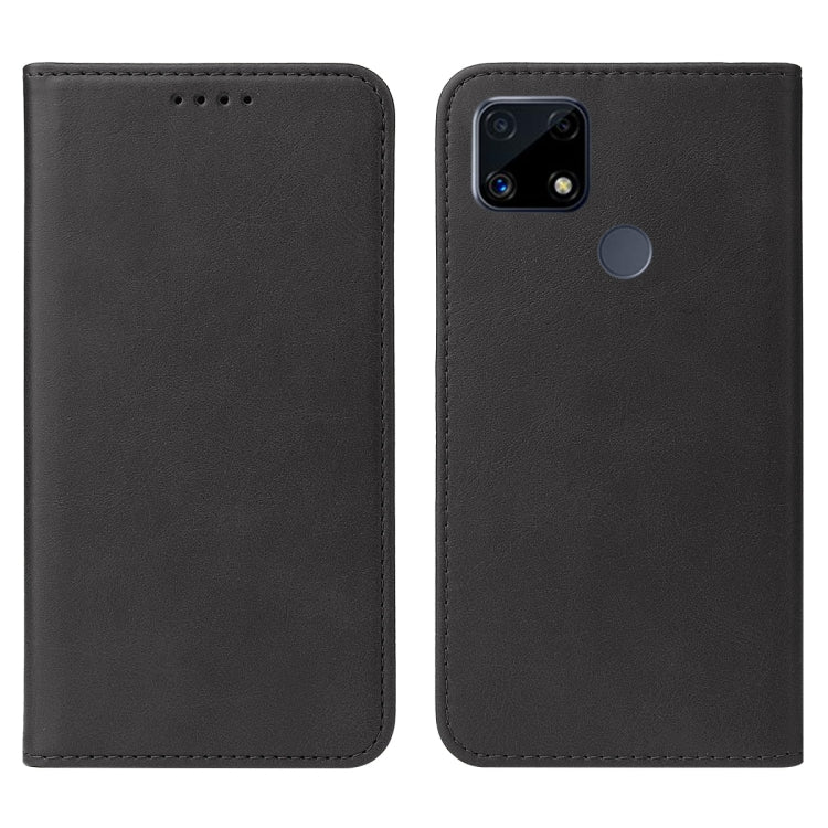 For Realme C25s Magnetic Closure Leather Phone Case