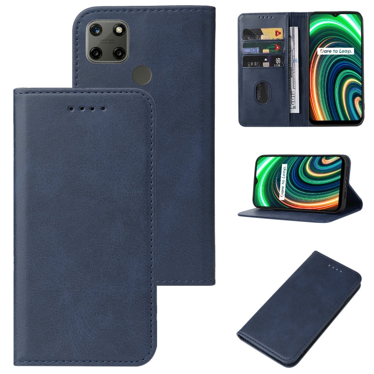 For Realme C25Y Magnetic Closure Leather Phone Case