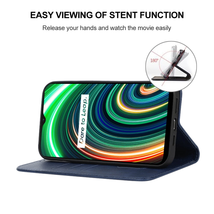 For Realme C25Y Magnetic Closure Leather Phone Case