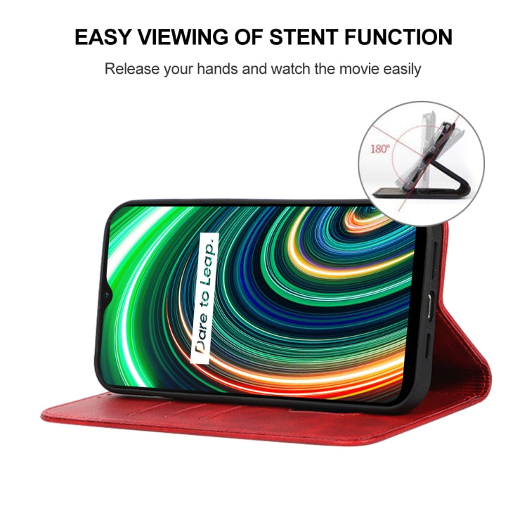 For Realme C25Y Magnetic Closure Leather Phone Case
