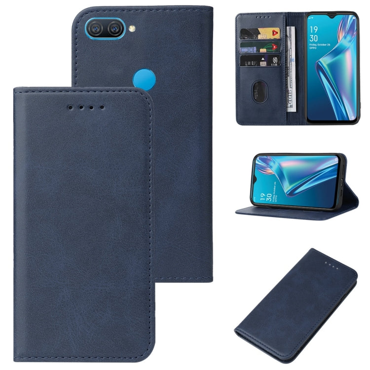 For OPPO A12 Magnetic Closure Leather Phone Case