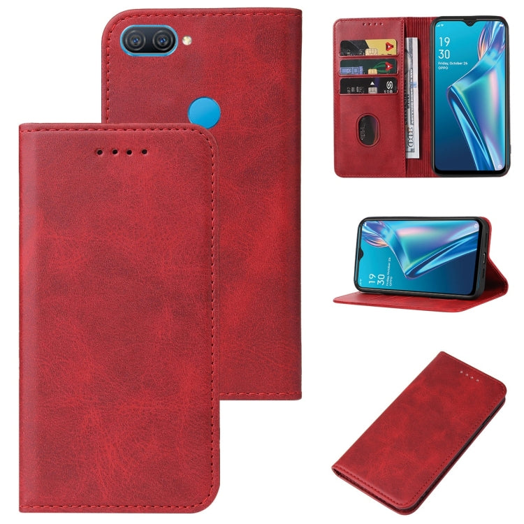 For OPPO A12 Magnetic Closure Leather Phone Case