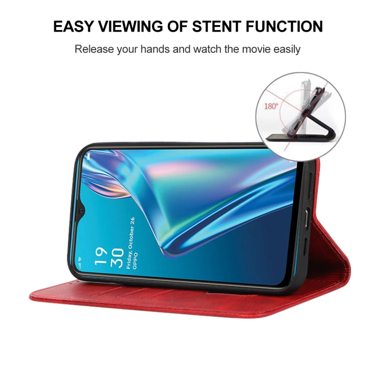 For OPPO A12 Magnetic Closure Leather Phone Case