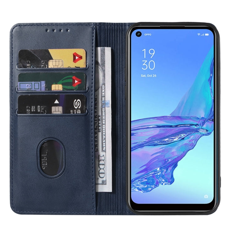 For OPPO A53s Magnetic Closure Leather Phone Case