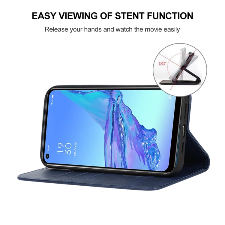 For OPPO A53s Magnetic Closure Leather Phone Case