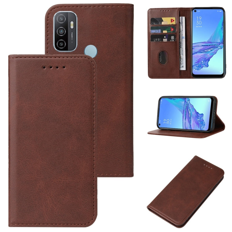 For OPPO A53s Magnetic Closure Leather Phone Case