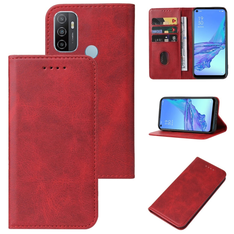 For OPPO A53s Magnetic Closure Leather Phone Case
