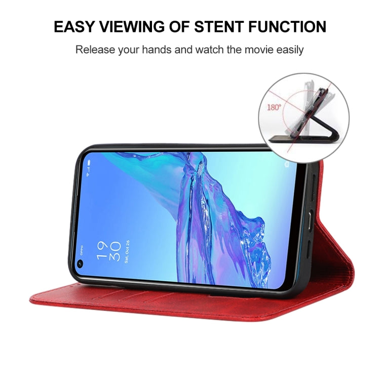 For OPPO A53s Magnetic Closure Leather Phone Case