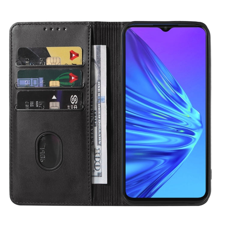 For Realme 5 / 5i / 5s / 6i / Narzo 20A Magnetic Closure Leather Phone Case