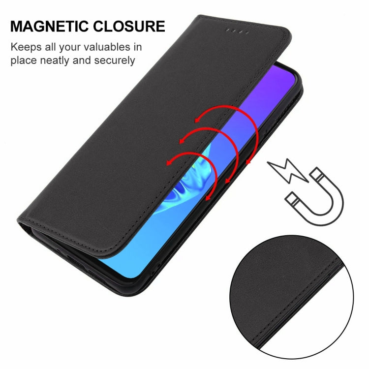 For Realme 5 / 5i / 5s / 6i / Narzo 20A Magnetic Closure Leather Phone Case