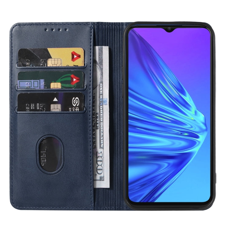 For Realme 5 / 5i / 5s / 6i / Narzo 20A Magnetic Closure Leather Phone Case