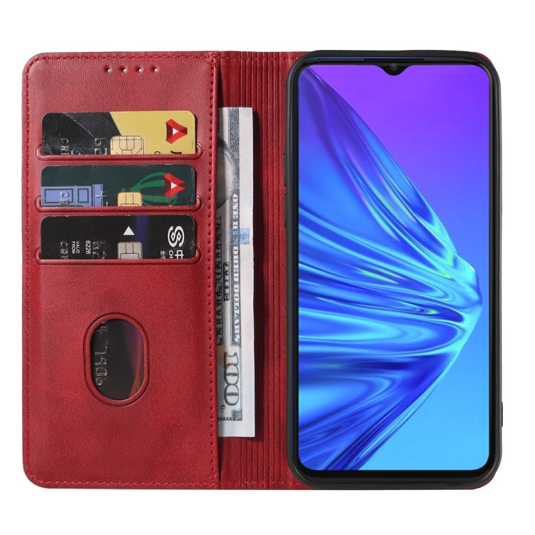 For Realme 5 / 5i / 5s / 6i / Narzo 20A Magnetic Closure Leather Phone Case