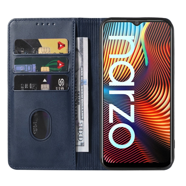 For Realme Narzo 20 Magnetic Closure Leather Phone Case