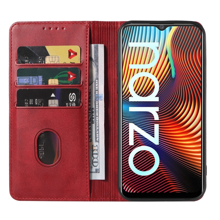 For Realme Narzo 20 Magnetic Closure Leather Phone Case