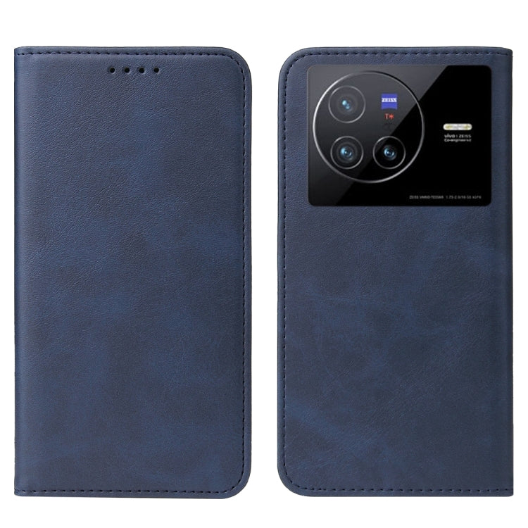 For vivo X80 Magnetic Closure Leather Phone Case