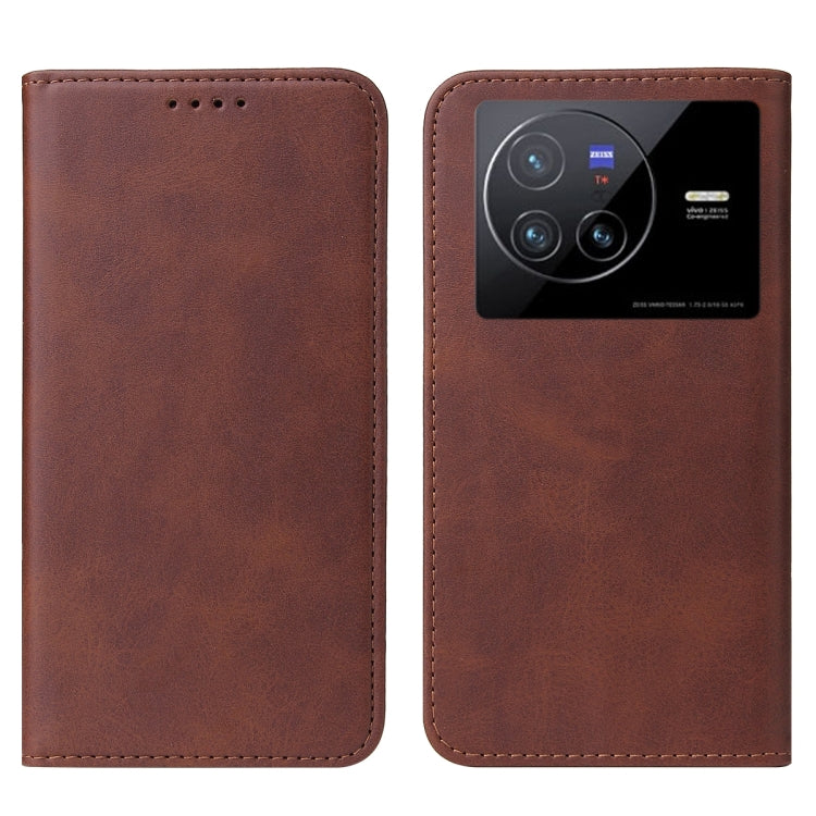For vivo X80 Magnetic Closure Leather Phone Case