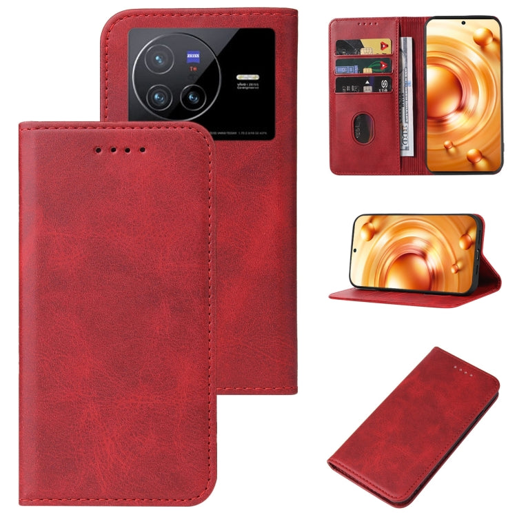 For vivo X80 Magnetic Closure Leather Phone Case
