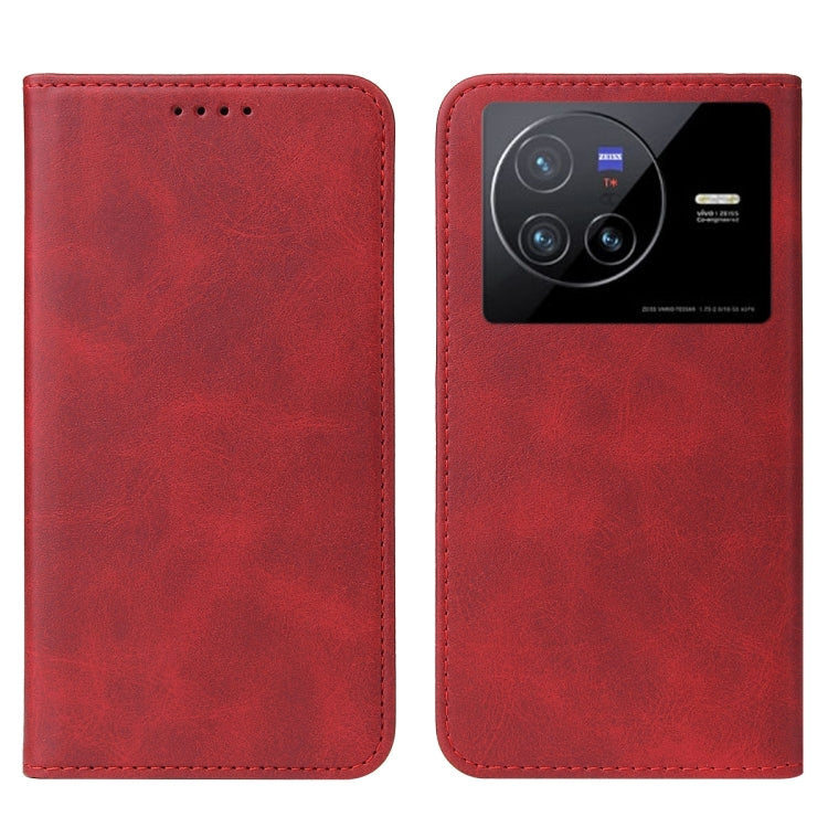 For vivo X80 Magnetic Closure Leather Phone Case