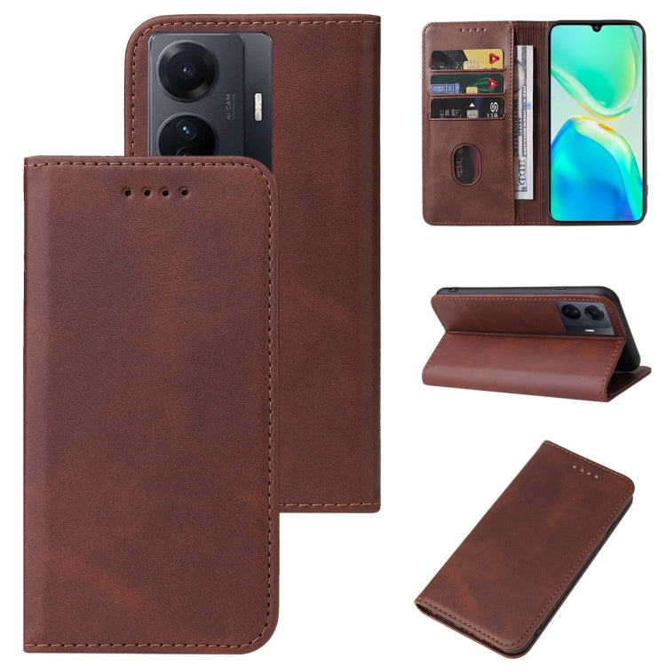 For vivo S15e Magnetic Closure Leather Phone Case