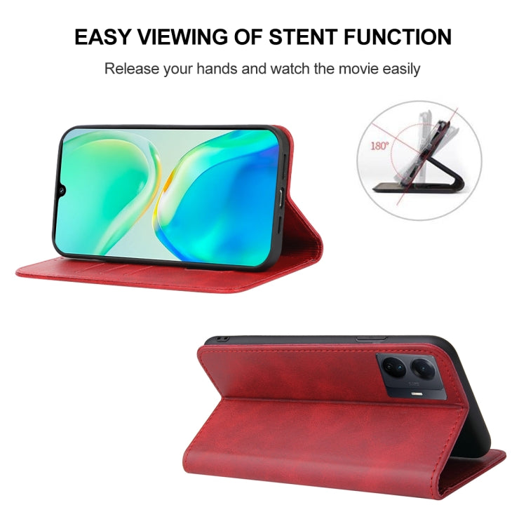 For vivo S15e Magnetic Closure Leather Phone Case