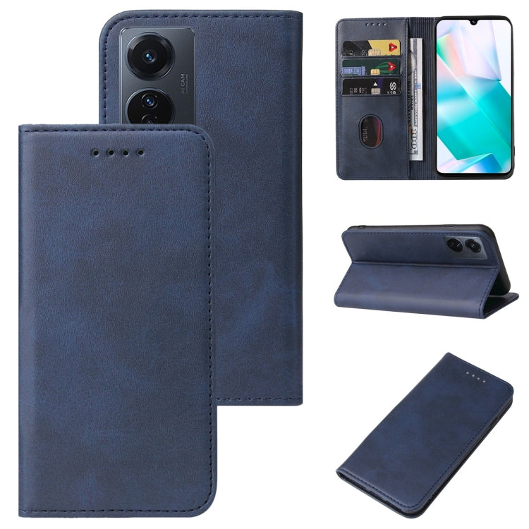 For vivo T1 Snapdragon 778G Magnetic Closure Leather Phone Case
