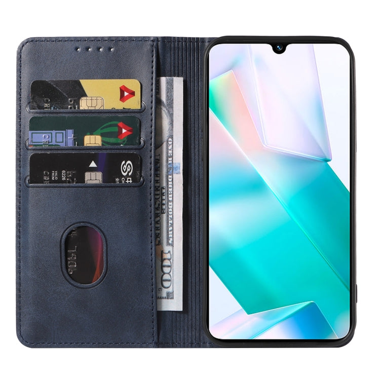 For vivo T1 Snapdragon 778G Magnetic Closure Leather Phone Case