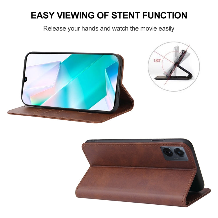 For vivo T1 Snapdragon 778G Magnetic Closure Leather Phone Case