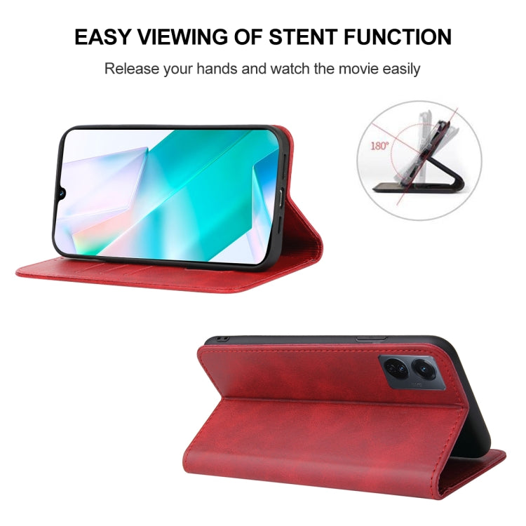 For vivo T1 Snapdragon 778G Magnetic Closure Leather Phone Case