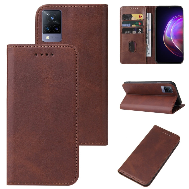 For vivo V21 4G Magnetic Closure Leather Phone Case