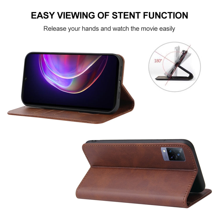 For vivo V21 4G Magnetic Closure Leather Phone Case