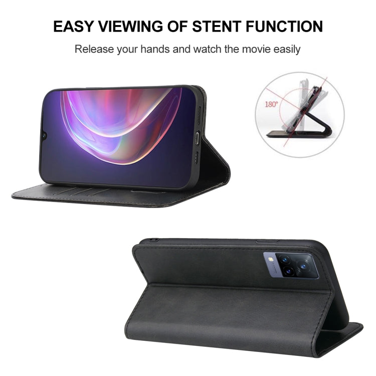 For vivo V21 5G Magnetic Closure Leather Phone Case