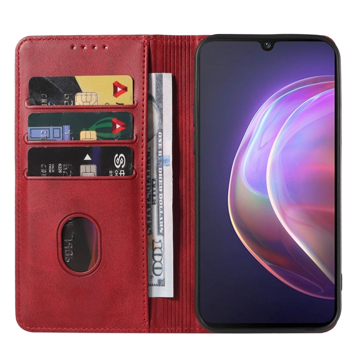 For vivo V21 5G Magnetic Closure Leather Phone Case