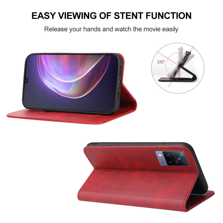 For vivo V21 5G Magnetic Closure Leather Phone Case